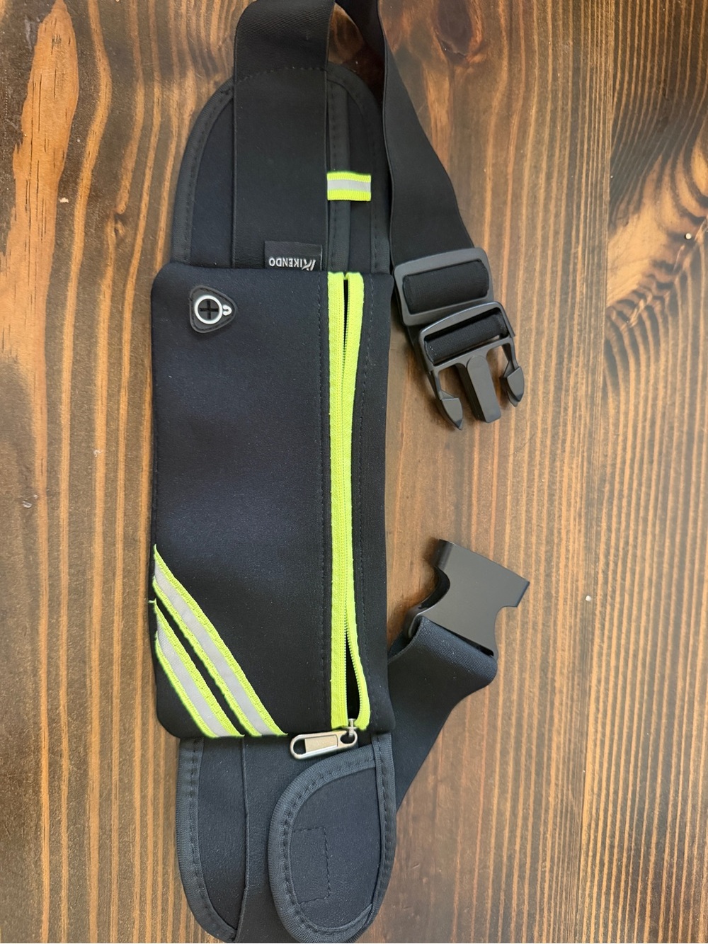 Black & Neon Green Running Belt